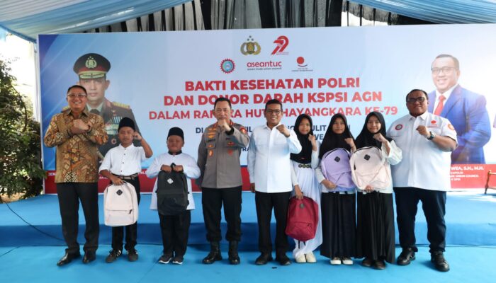 Kapolri dan Gubernur Banten Turun ke Pabrik, Bhayangkara 79 Disulap Jadi Panggung Kolaborasi Polri-Buruh