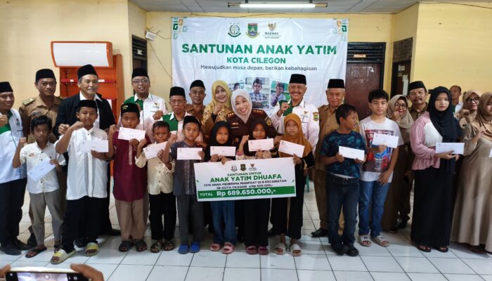 Tebar Cinta Adhyaksa, Kejari Cilegon dan BAZNAS Santuni 1.376 Anak Yatim Se-Kota Cilegon