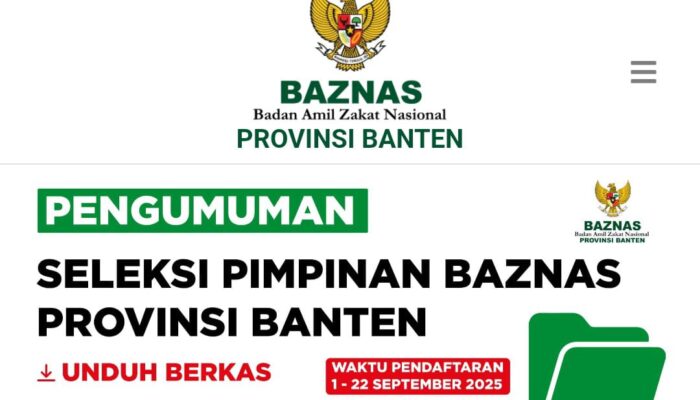 Pemprov Banten Buka Pendaftaran Pimpinan BAZNAS 2025–2030: Kesempatan Emas Mengemban Amanah Umat