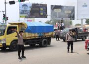 Polres Cilegon Sigap Amankan Aksi Tolak Truk ODOL di Simpang PCI