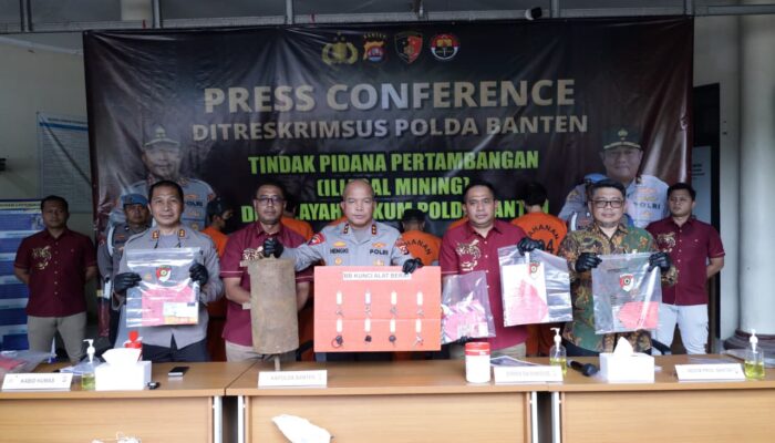 Polda Banten Bongkar 10 Tambang Ilegal di Banten, Dalang ‘Emas Sianida’ Ditangkap Polisi