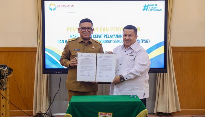 Ombudsman Serahkan Rapor Merah-Putih, Andra Soni Targetkan Samsat dan Sekolah Gratis Beres 1 Bulan